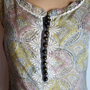 Floreat multicolor embelished tank top size 4